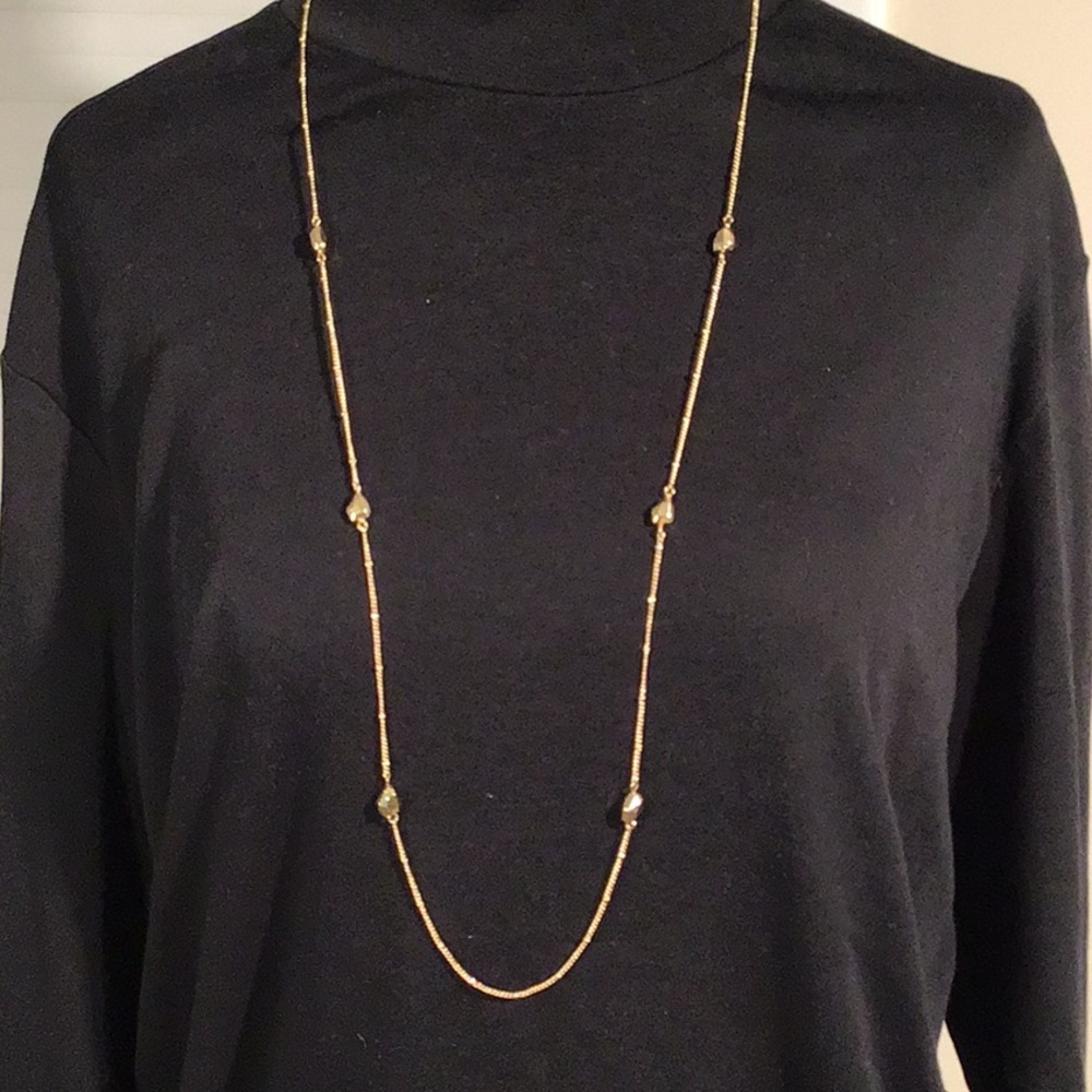EC Vera Bradley Long Gold Tone Necklace